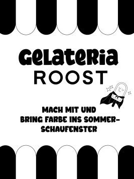 Gelateria im Schaufenster